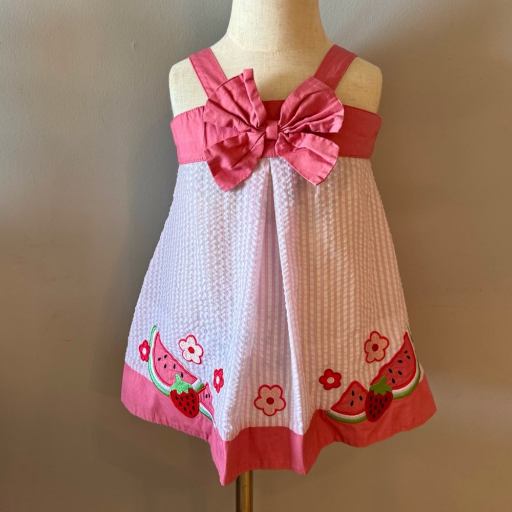 Pink and White Watermelon blouse. Toddler Size 3T